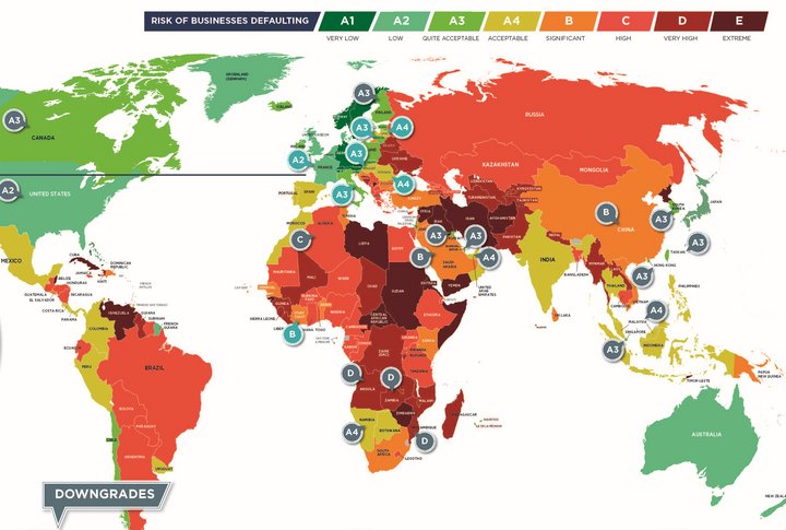Weltkarte der Länderrisiken: Risiken weltweit auf Höchststand